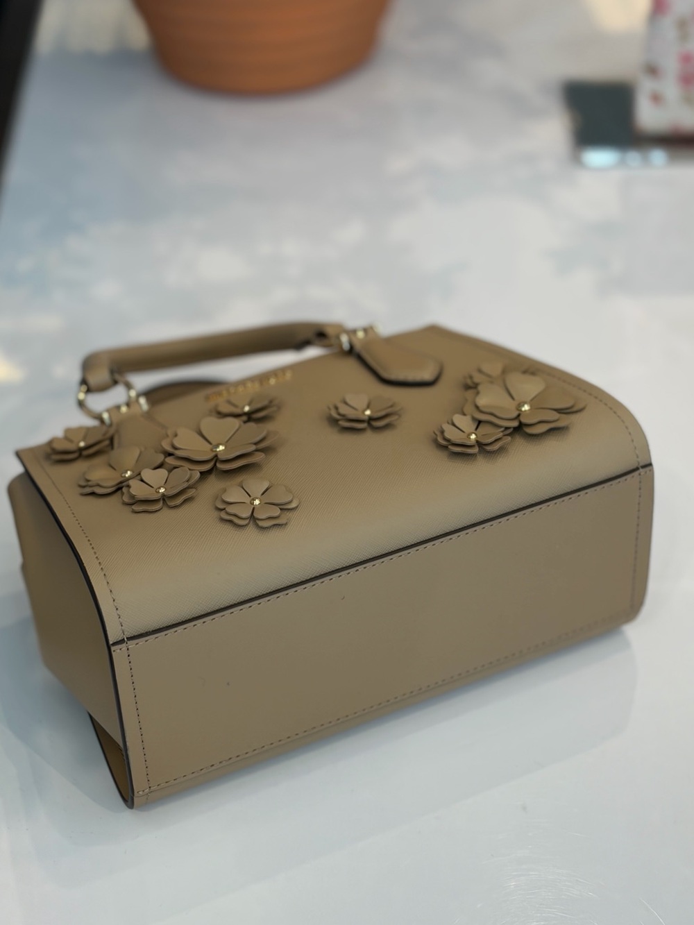 MICHAEL KORS  Marilyn Small Floral Embellished Satchel - Picture 8 of 10